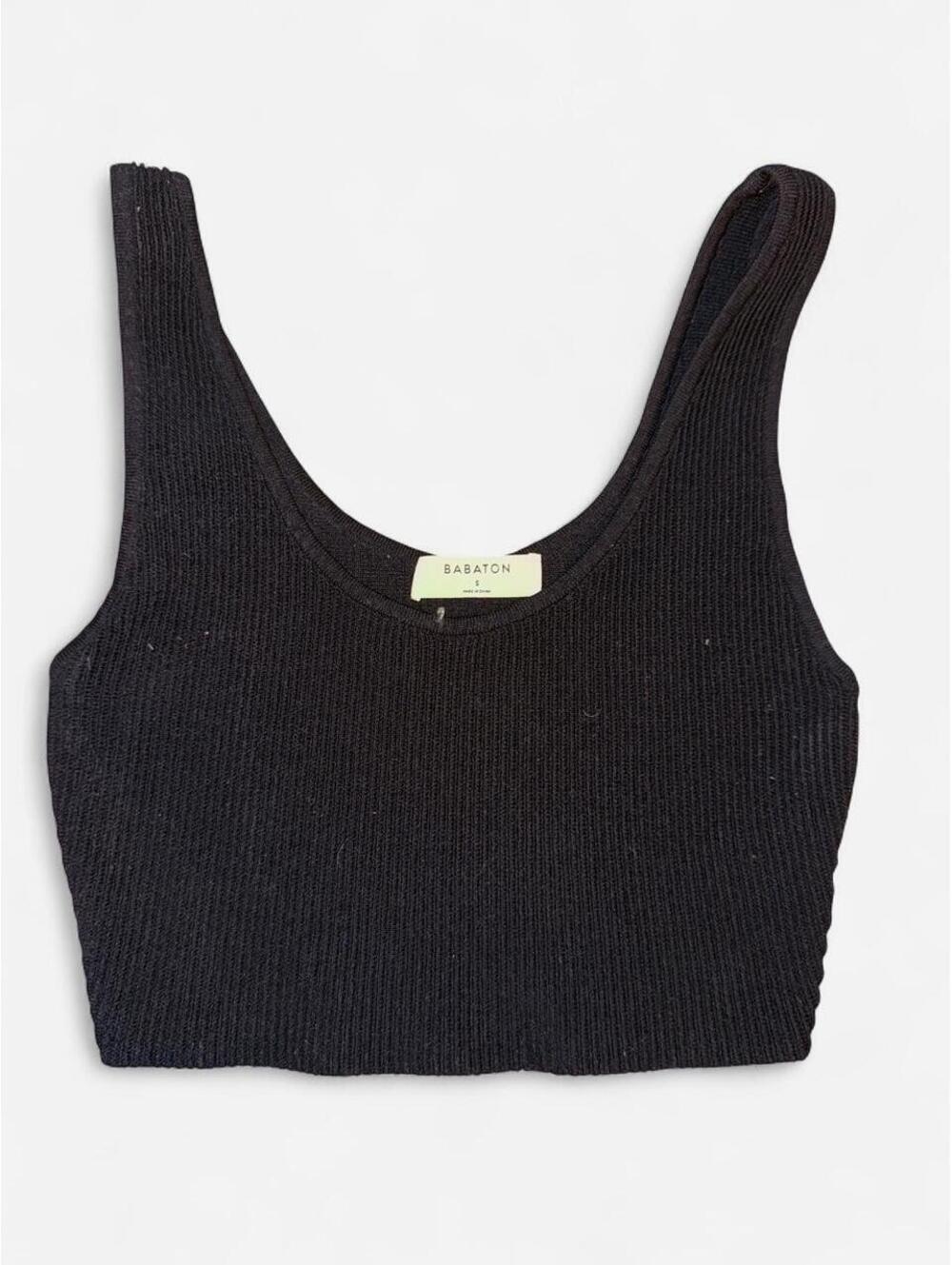 Aritzia Women's Black Crop-top